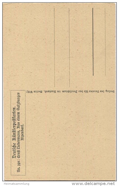 Golling - Künstlerkarte Signiert Ernst Liebermann 1907 - Verlag Verein Für Das Deutschtum Im Ausland Berlin - Liebermann, Ernst