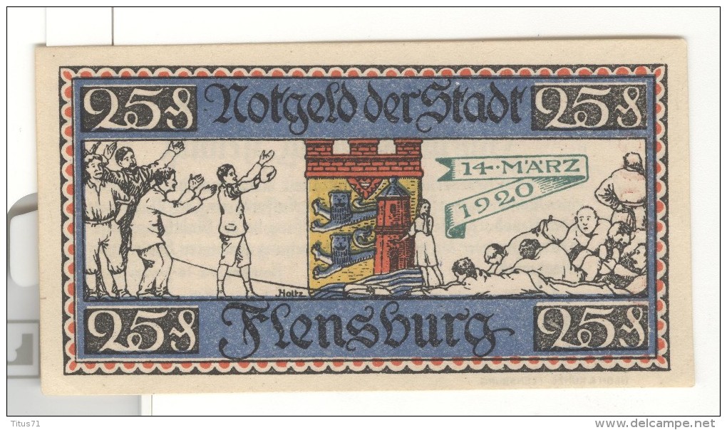 Notgeld 25 Pfennig Flensburg  - Allemagne / Germany 1920 - [11] Local Banknote Issues