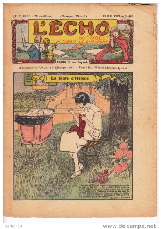 1 L'ECHO DU NOEL N° 662 DU 13 MAI 1923 COMPLET 16 PAGES CORRECTE - L'Echo Du Noël