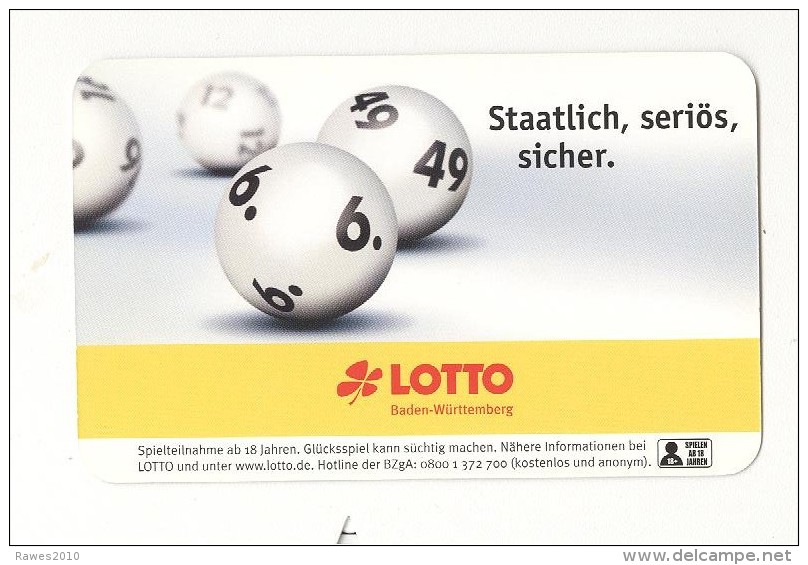 BRD Taschenkalender 2012 Lotto Baden-Württemberg Lotto-Kugeln - Kalender