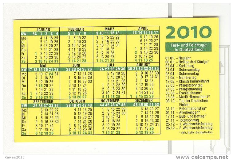 BRD Weinheim Taschenkalender 2010 Eicheldruck - Calendriers