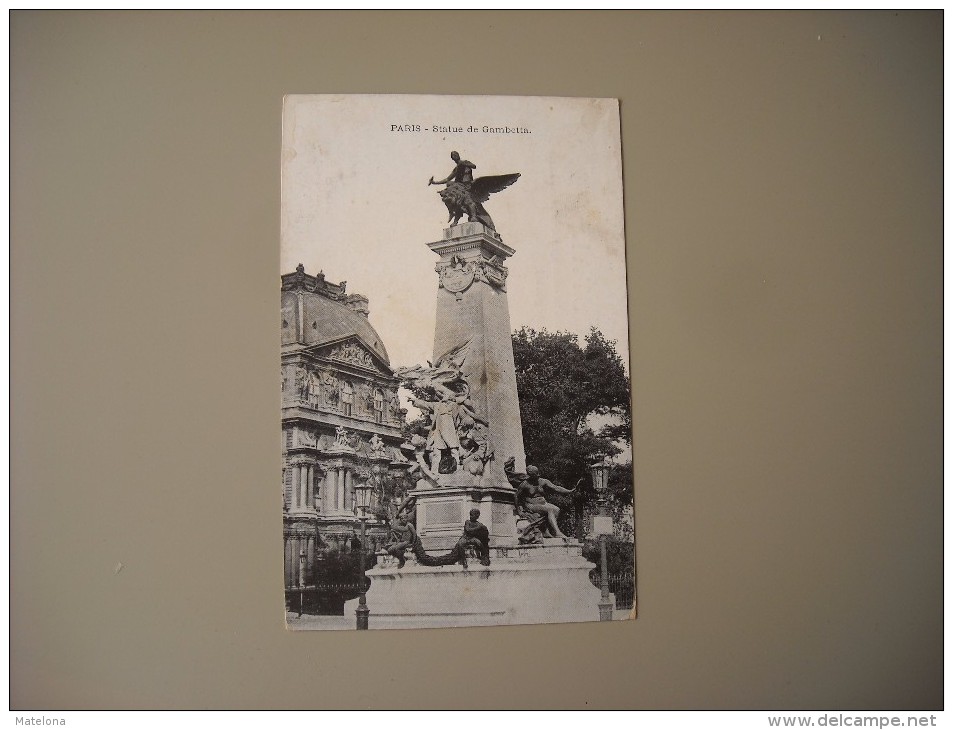 PARIS STATUE DE GAMBETTA - Arrondissement: 20