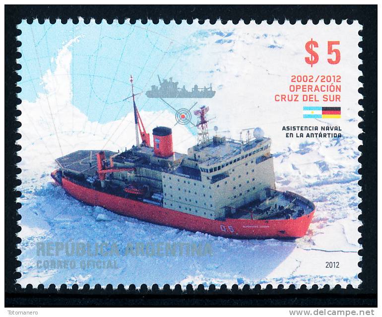 Antártida Argentina 2002-2012 Operación Cruz Del Sur - Asistencia Naval En La Antártida** - Navires & Brise-glace