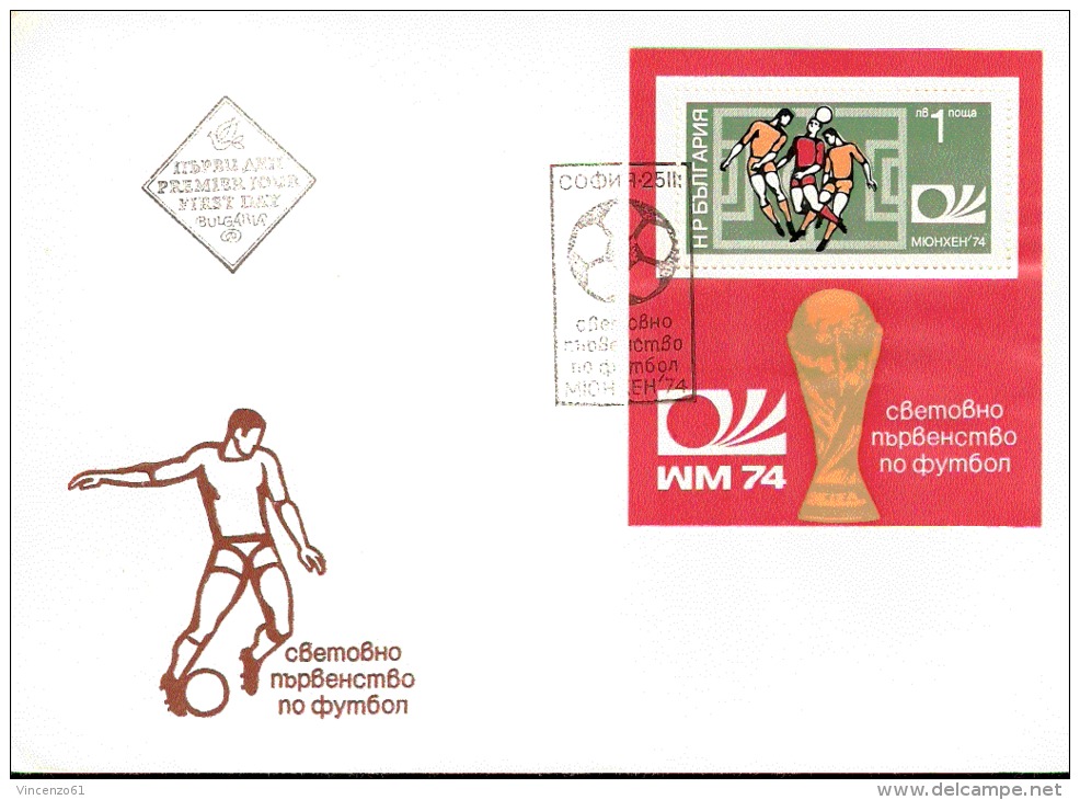 FIFA WORLD CUP 1974 - FUTBALL WELTMEISTERSCHAFT  VIAGGIATA STAD STUTTGART 06/05/74 - 1974 – Germania Ovest