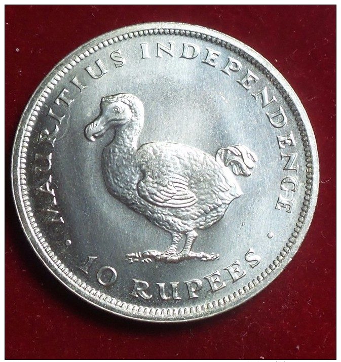 Mauritius 1971 10 Rupees Independence Coin Unc Dodo Bird - Maurice