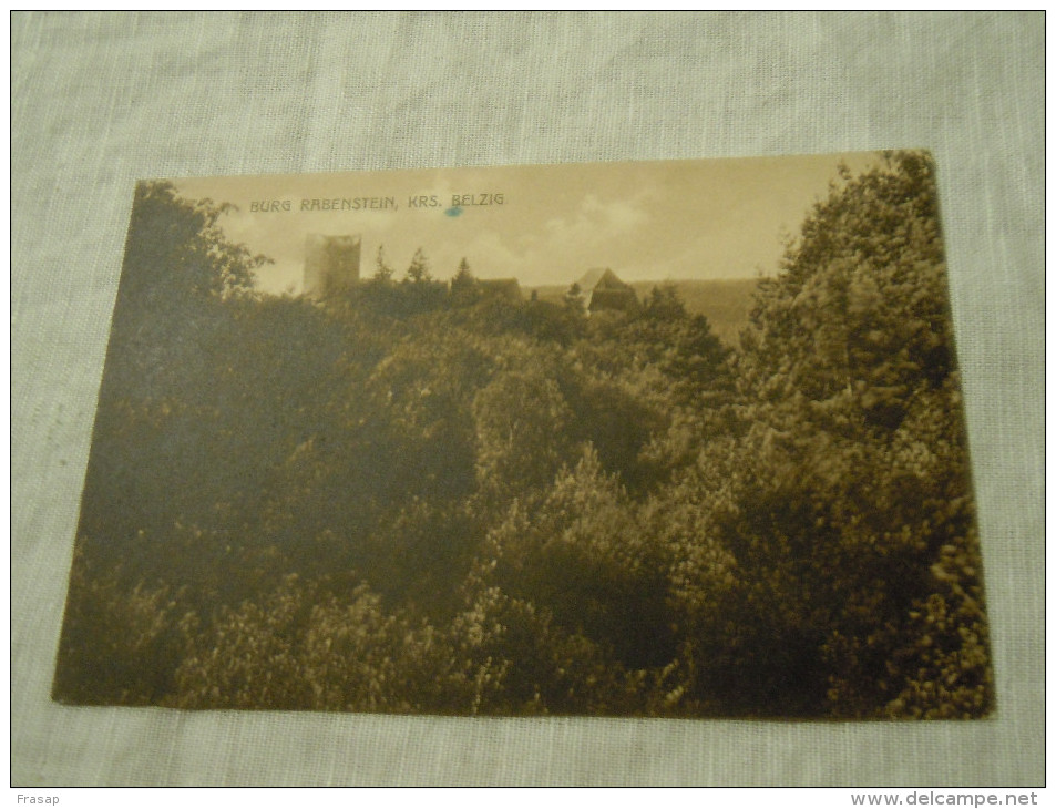 AK Cp -- BELZIG - BURG RABENSTEIN-- PANORAMA - Belzig