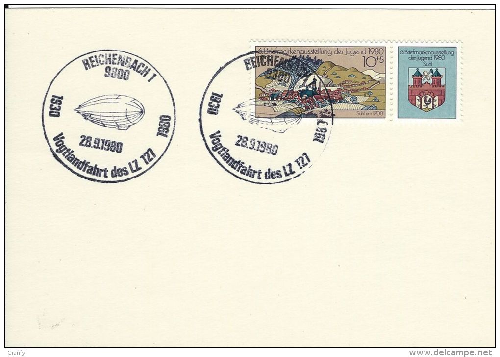 REICHENBACH VOGTLANDFAHRT LZ 127 1930 1980 FDC GERMANY DEUTSCHLAND - Esposizioni Filateliche