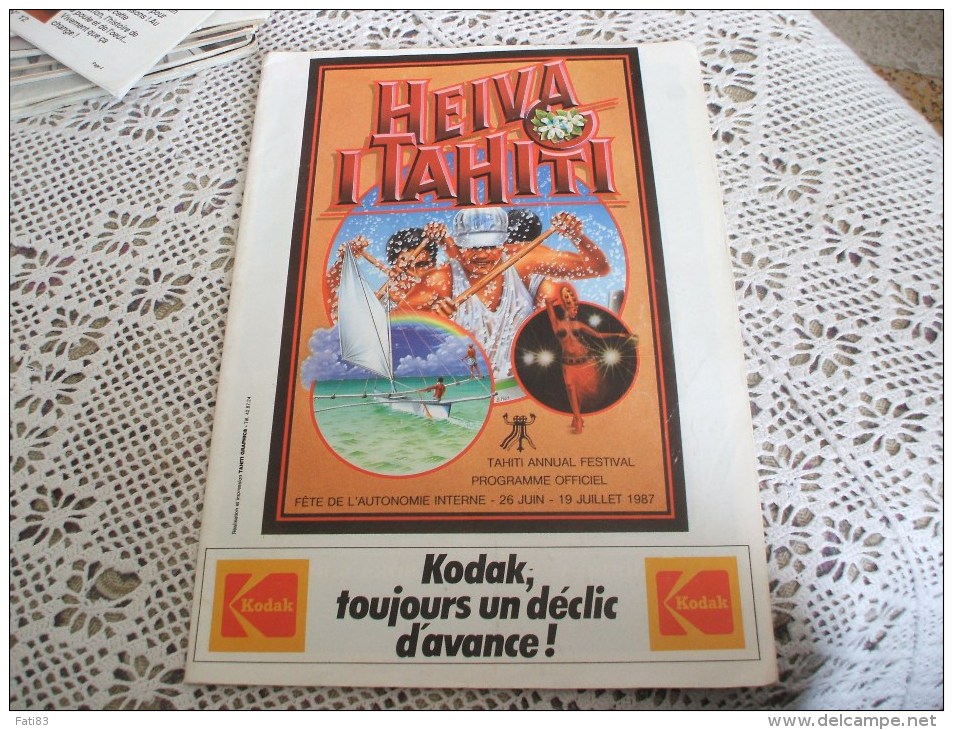 TAHITI , Programme Du Heiva 1987 - Magazines & Catalogs