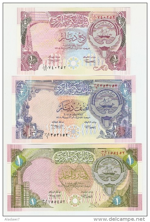 Kuwait 1/4 - 1/2 - 1 Dinars Issue 1992 UNC - Koweït