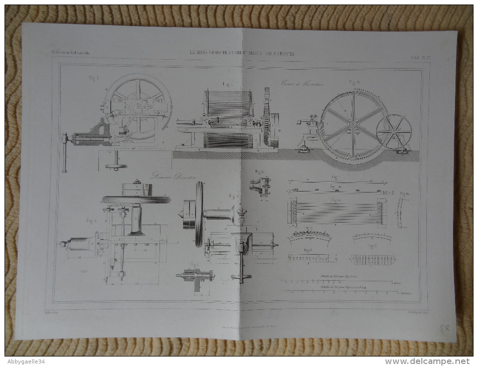 MACHINES A RABOTER, RAINER ET ARASER, PAR M. DECOSTER Publication Industrielle Dulos, Chardon, Armengaud - Maschinen