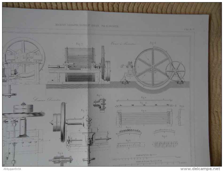 MACHINES A RABOTER, RAINER ET ARASER, PAR M. DECOSTER Publication Industrielle Dulos, Chardon, Armengaud - Macchine