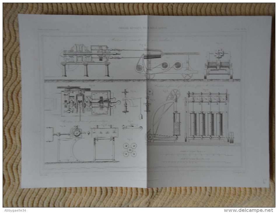 CORDERIE MECANIQUE, PAR M. MERLIE LEFEVRE (Buchanan) Publication Industrielle Dulos, Chardon, Armengaud - Máquinas