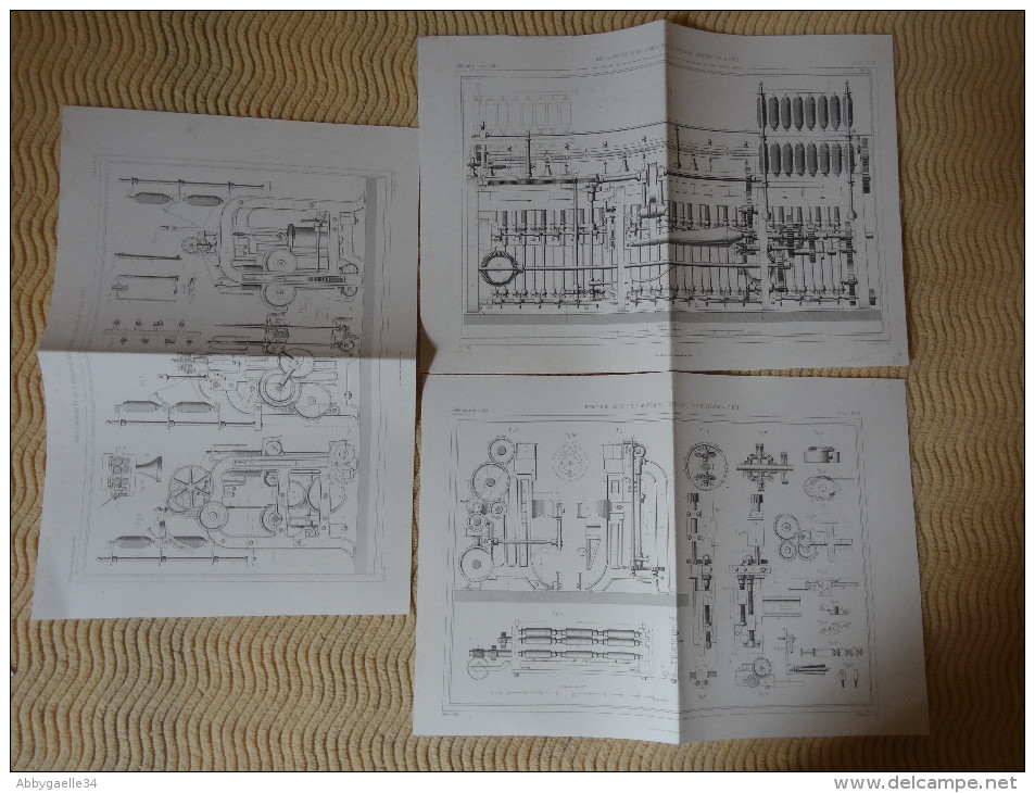 BANC A BROCHES EN FIN A MOUVEMENT DIFFERENTIEL CONSTRUIT PAR M. PIHET Publication Industrielle Dulos, Chardon, Armengaud - Maschinen