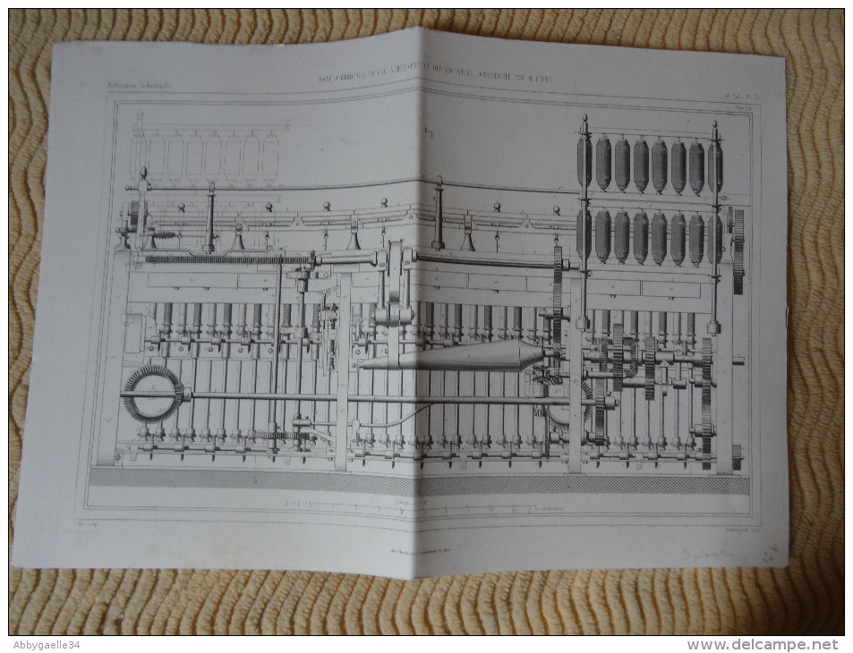 BANC A BROCHES EN FIN A MOUVEMENT DIFFERENTIEL CONSTRUIT PAR M. PIHET Publication Industrielle Dulos, Chardon, Armengaud - Macchine