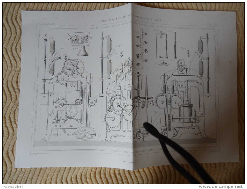 BANC A BROCHES EN FIN A MOUVEMENT DIFFERENTIEL CONSTRUIT PAR M. PIHET Publication Industrielle Dulos, Chardon, Armengaud