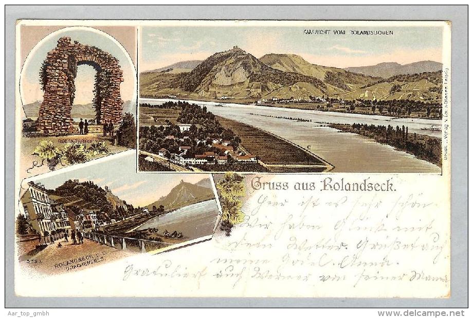 AK De RP Rolandseck 1906-08-23 Litho L.Glaser - Rhein-Hunsrück-Kreis