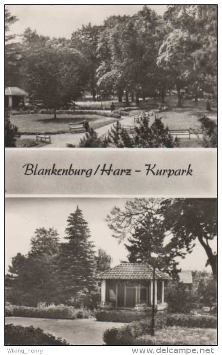 Blankenburg Harz - S/w Mehrbildkarte 4  Kurpark - Blankenburg