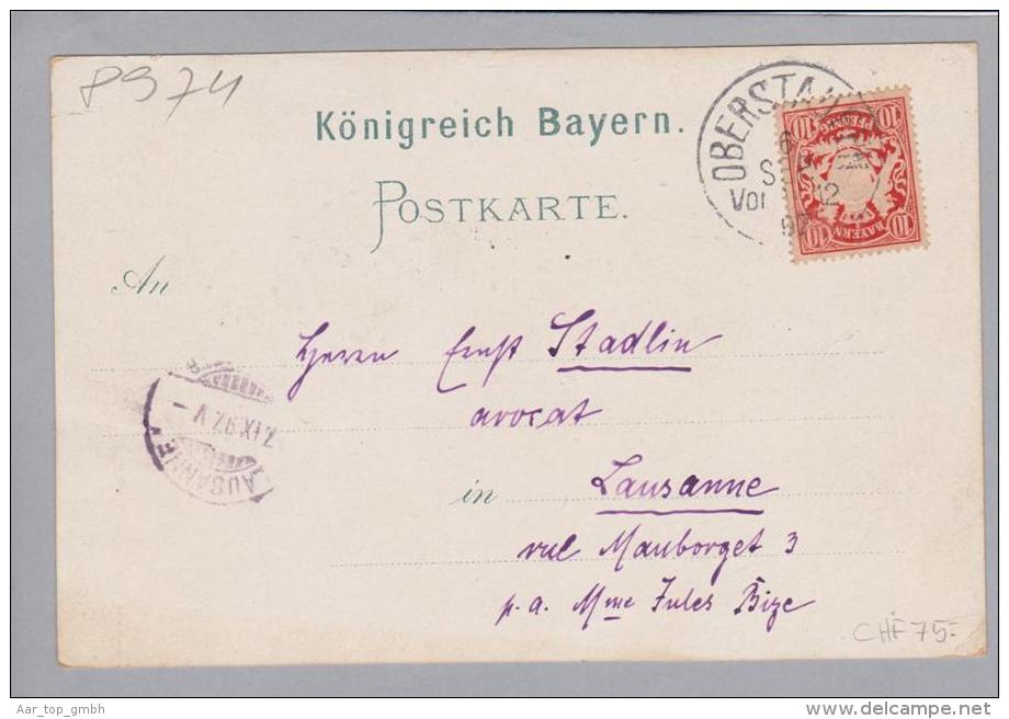 AK DE Bayern Oberstaufen 1897-04-04 Litho Kretzschmar&Schatz - Oberstaufen