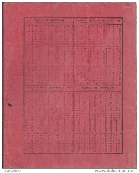 Couvre-Cahier/ " Normandie"/Emploi Du Temps/Décimétre/Carte/Tablesde Calcul/Yvetot/Deberny/Vers 1940-50   CAH52 - Protège-cahiers