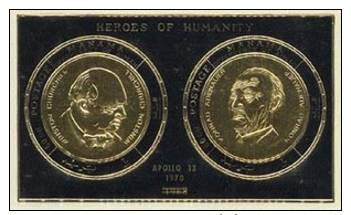 Manama Bloc 86 Apollo 13 1970 Overprint,  Sir Winston Churchill, Neuf** Sans Charniere - Sir Winston Churchill