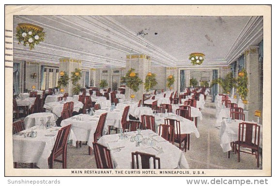Minnesota Minneapolis Main Restaurant Interior The Curtis Hotel 1926 Curteich - Minneapolis