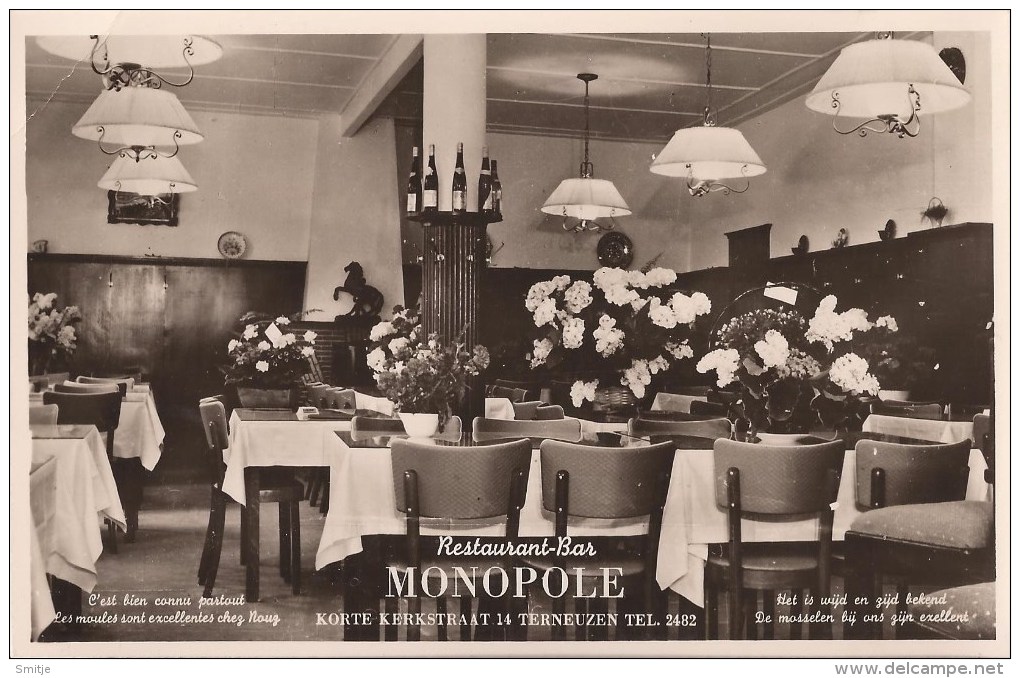 TERNEUZEN 1955 RESTAURANT MONOPOLE SPECIALITEIT MOSSELEN PALING GARNALEN TONG - MOULES CREVETTES - 2 SCANS - Terneuzen