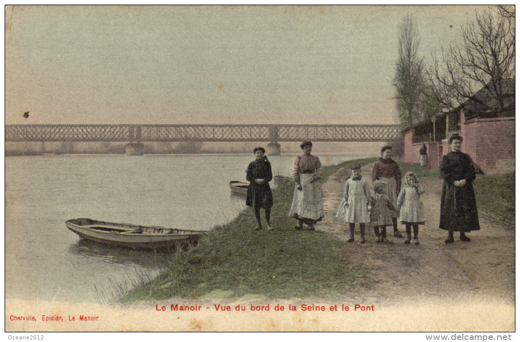 27 Le Manoir. Vue Du Bord De La Seine Et Le Pont - Le Manoir