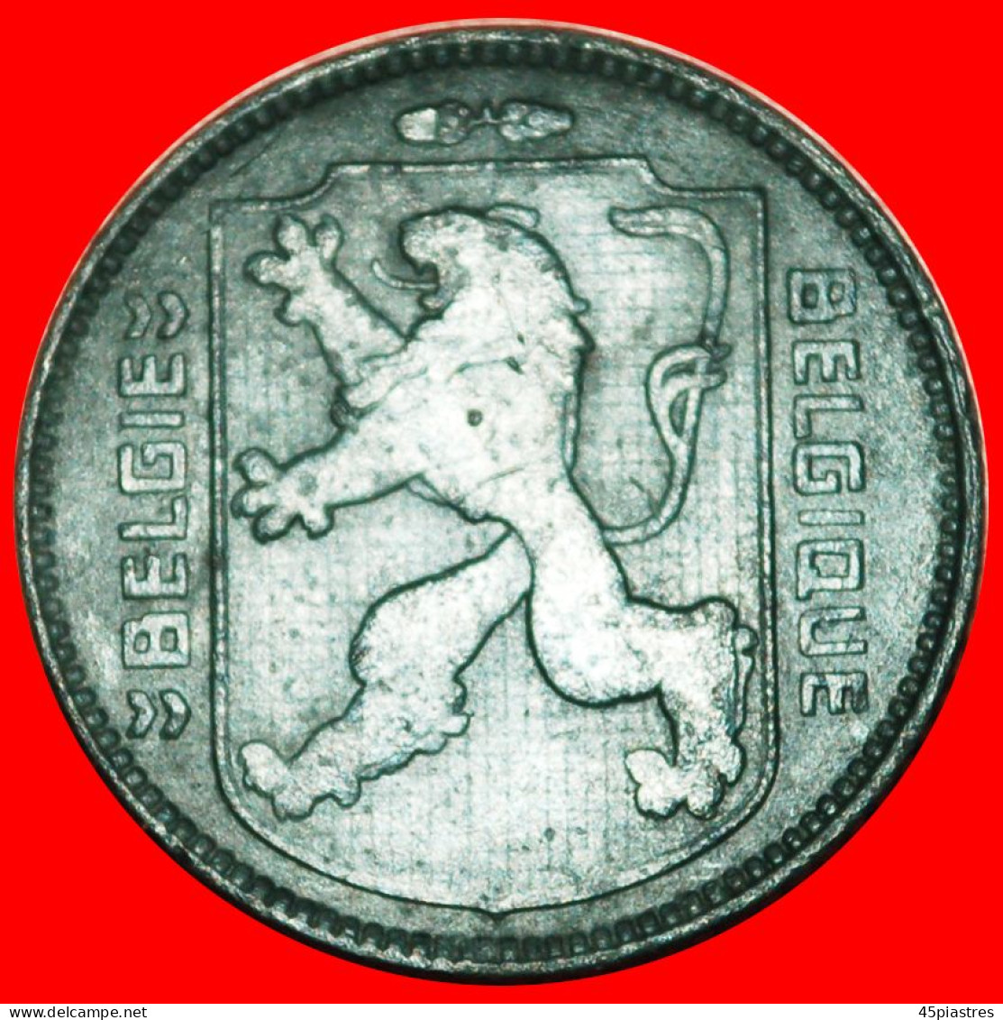 &#9733;OCCUPATION BY GERMANY: BELGIUM&#9733;1 FRANC 1943 BELGIE-BELGIQUE! LOW START&#9733;NO RESERVE! Leopold III (1934- - 1 Franc