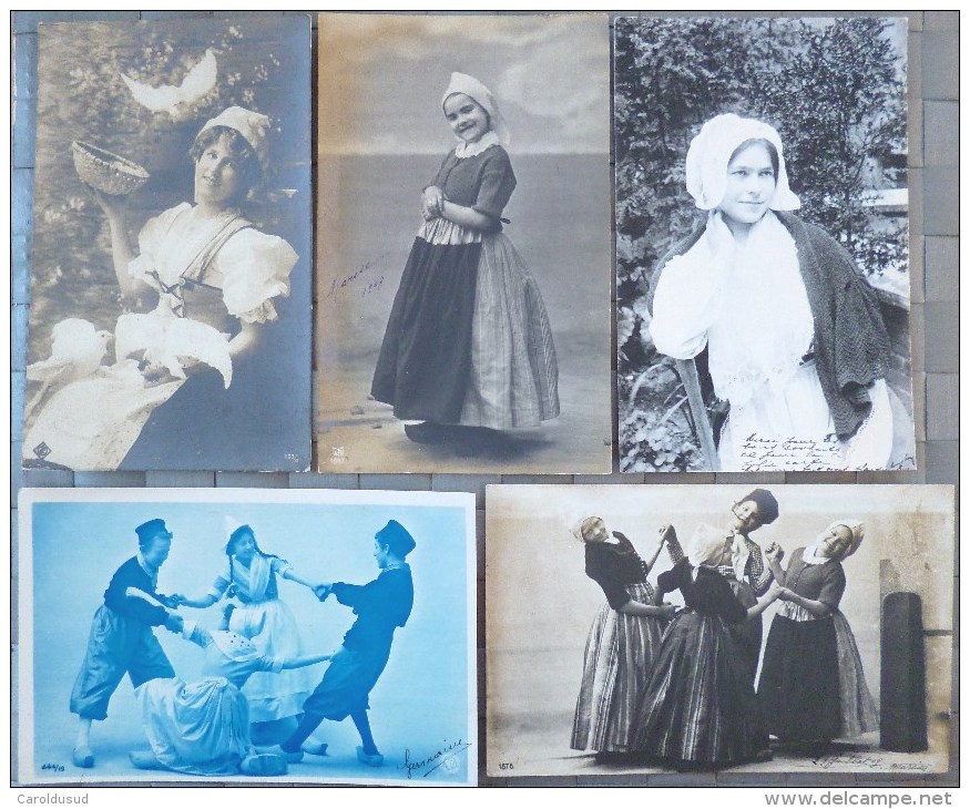 LOT 21 X CPa LITHO Et Photo FOLKLORE PAYS BAS HOLLANDE FEMME ENFANT COSTUME SCENE DE VIE MOULIN Voir Details - Collezioni E Lotti