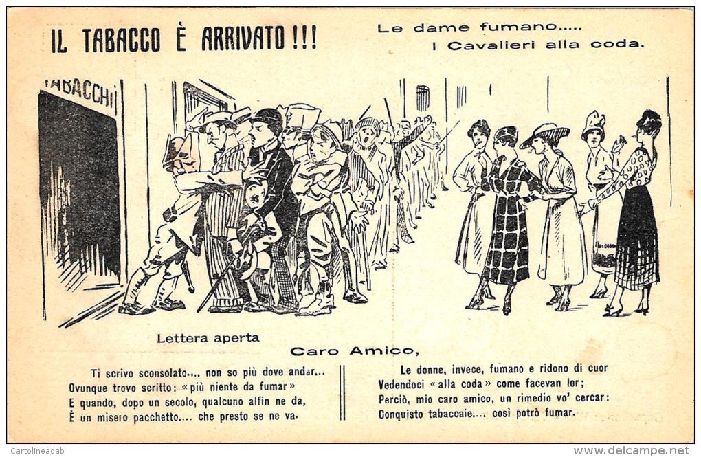 [DC4949] CARTOLINA - IL TABACCO E' ARRIVATO !!! - Non Viaggiata - Old Postcard - Humor