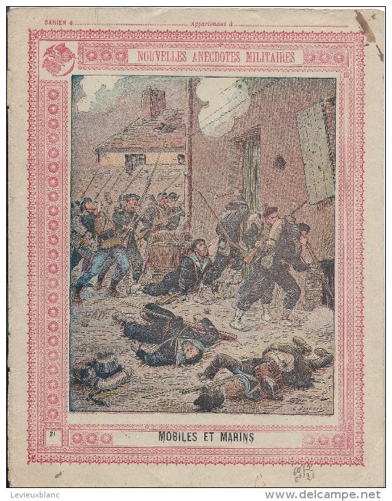 Couverture De Cahier D´écolier/Nouvelles Anecdotes Militaires/Mobiles Et Marins/Vers 1895-1905   CAH63 - Other & Unclassified