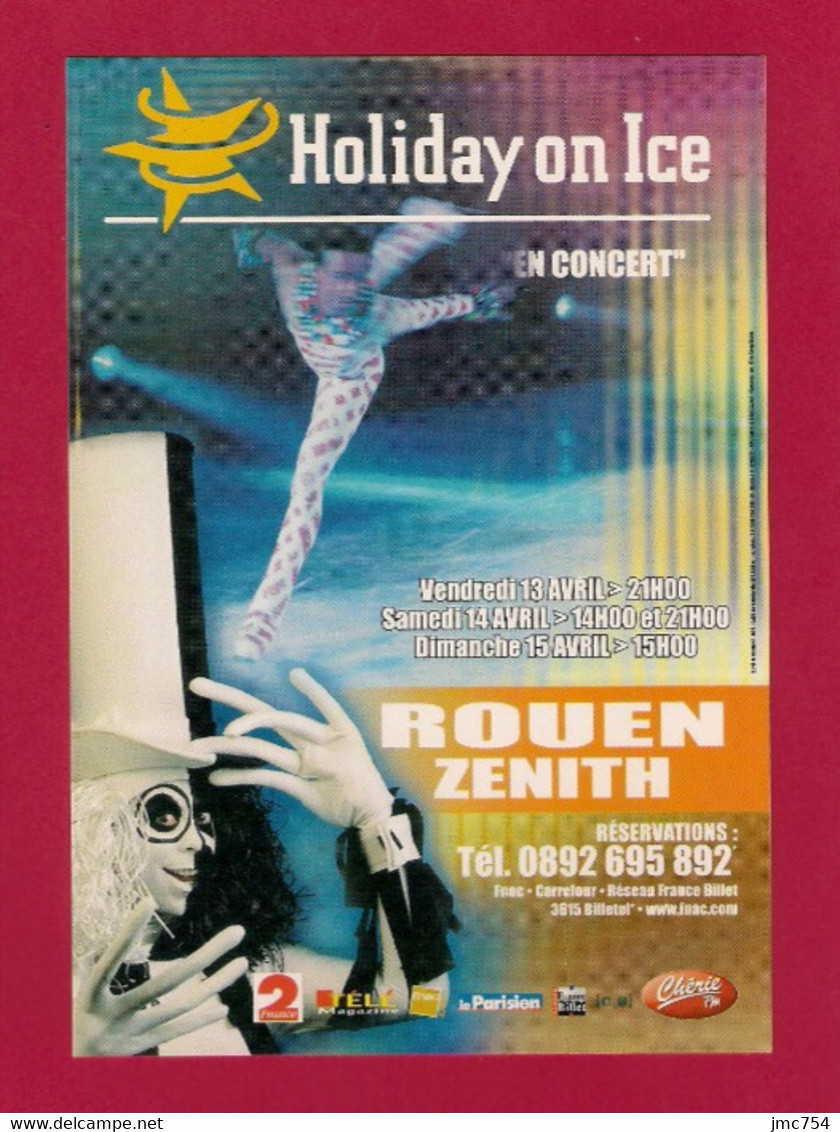 CPM.  Cart'com.   Sport.  Patinage Artistique.  HOLIDAY ON ICE à Rouen.  Avril 2001.   Postcard. - Patinage Artistique