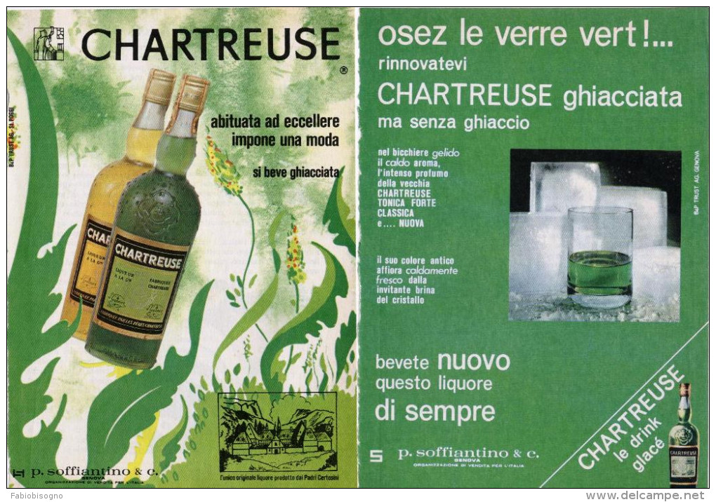 1968/69 - Liquore CHARTREUSE  -  2  P.  Pubblicità Cm. 13,5 X 18,5 - Altri & Non Classificati