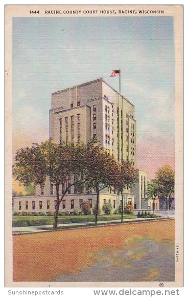 Racine County Court House Racine Wisconsin 1948 - Racine