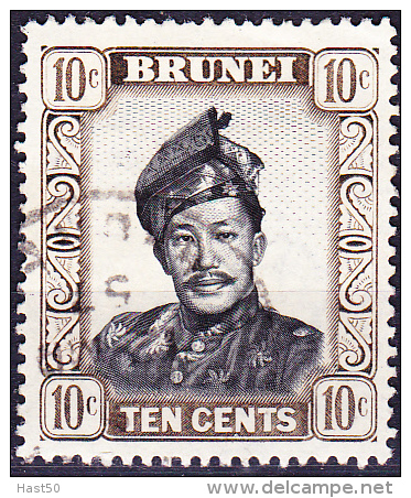 Brunei - Sultan Omar Ali Saifuddin 1952 - Gest. Used Obl. - Brunei (...-1984)