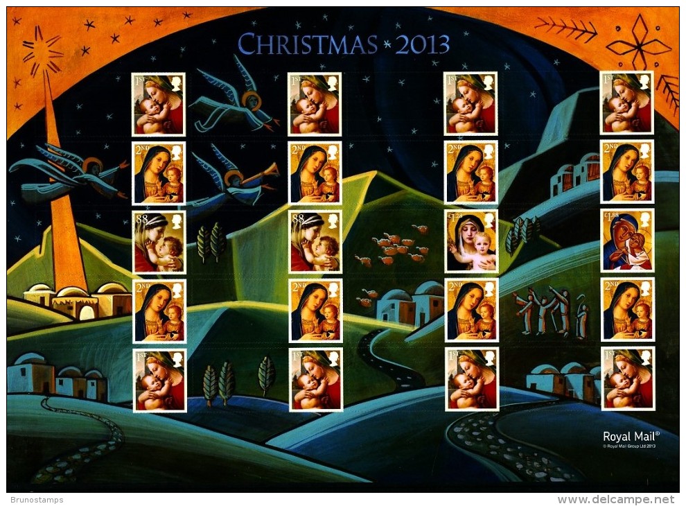 GREAT BRITAIN - 2013  CHRISTMAS  GENERIC SMILERS SHEET   PERFECT CONDITION - Sheets, Plate Blocks & Multiples