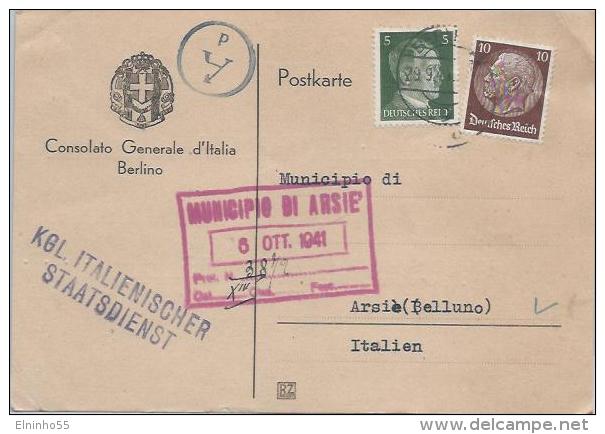 1941 Consolato Generale D'Italia  In Berlino - Franchise