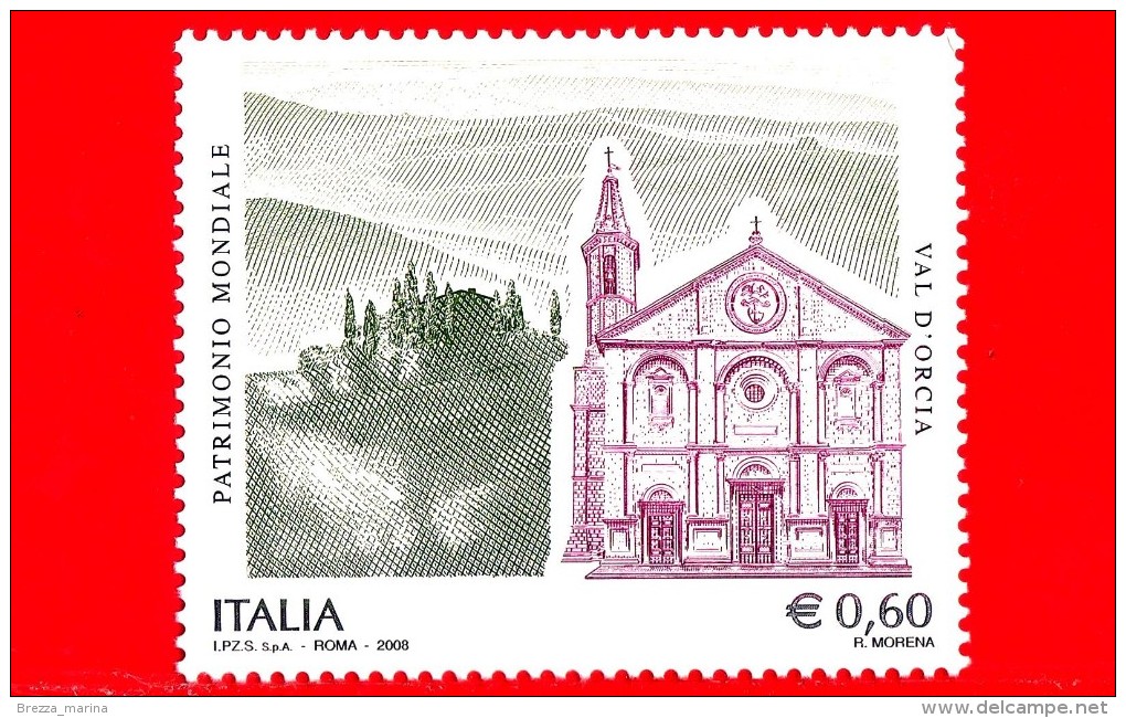Nuovo - ITALIA - 2008 - Patrimonio Mondiale Unesco - Val D´Orcia - 0.60 - 2001-10: Mint/hinged