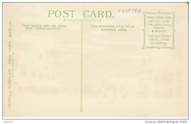 Coney Island New York, Surf Avenue Street Scene, C1900s Vintage Hold To Light Postcard - Hold To Light