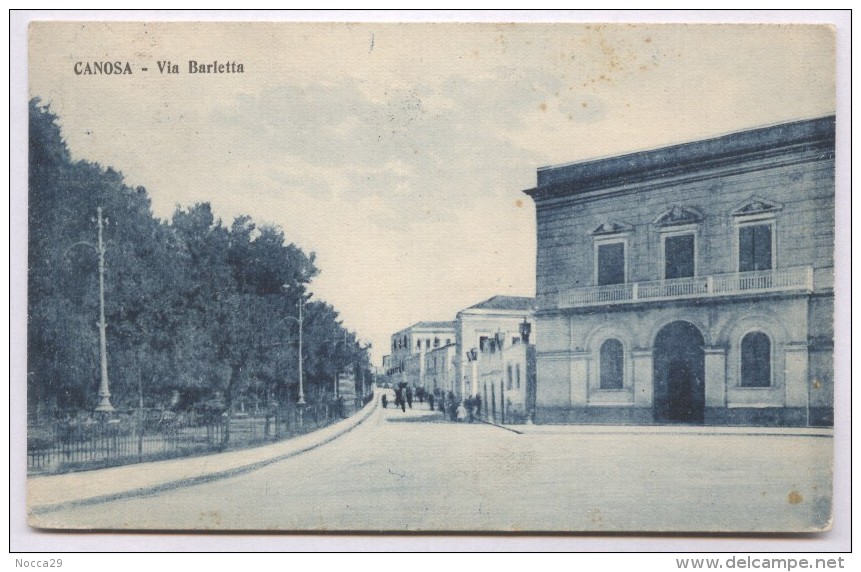 CANOSA DI PUGLIA - BARI -  1927 - VIA BARLETTA. ANIMATA - Bari