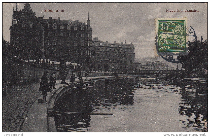 Carte Stockholm Imprimé Pour La France 1924 - Briefe U. Dokumente