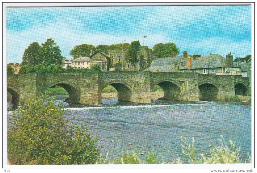 United Kingdom England Wales, Brecon, Llanfaes Bridge And River Usk - Breconshire