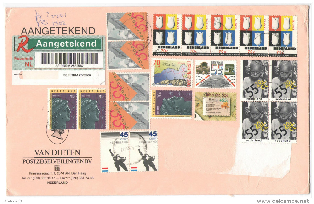 OLANDA - NEDERLAND - Paesi Bassi - 20?? - Registered - 21 Stamps - Viaggiata Da Den Haag - Cartas & Documentos