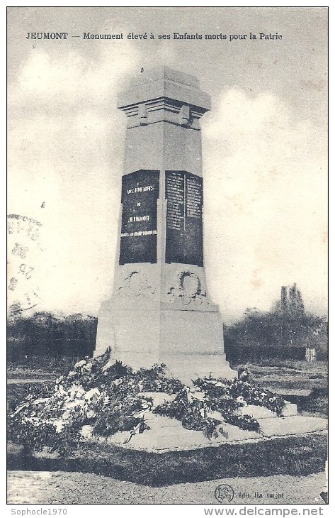 NORD PAS DE CALAIS - 59 - NORD -JEUMONT - Monument Aux Enfants Morts Pour La Patrie - Jeumont