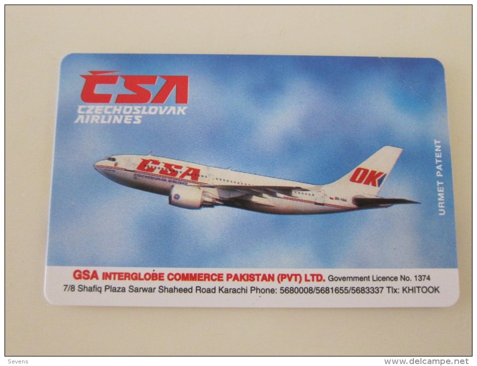 Urmet Phonecard,CSA Airlines,mint - Pakistán