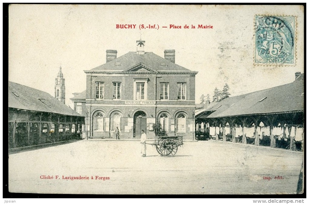 Cpa Du 76 Buchy - Place De La Mairie    OCT10 - Buchy