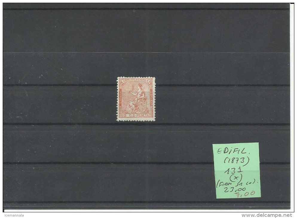 ESPAÑA EDIFIL 131 (*)  ( FIRMADO SR. CAJAL , MIEMBRO DE IFSDA) - Unused Stamps