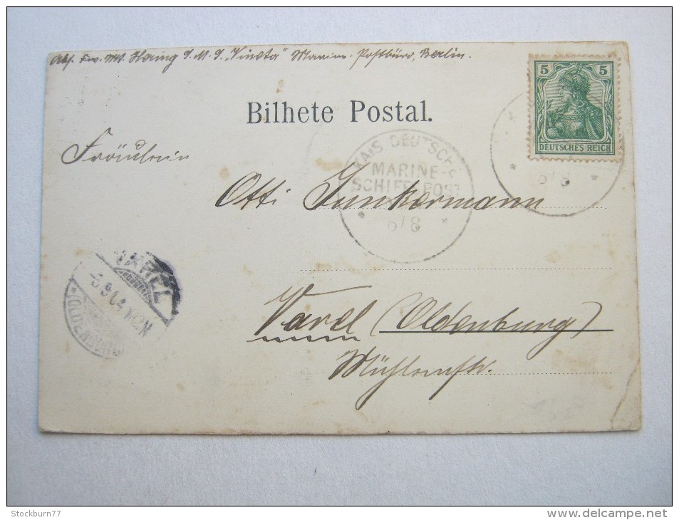 1904, SMS Vineta , Schiffpostkarte Aus Parahuba De Norte - Other & Unclassified