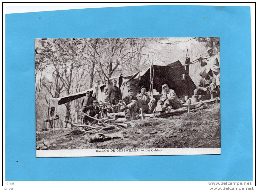 Guerre 14-18- Les Cuisines En Montagne-ballon De Guewiller -plan Animé-édition  Berger Levrault-a Voyagé En 1916 - Guerre 1914-18