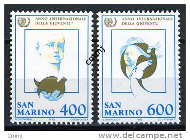 1985 - SAINT-MARIN - SAN MARINO - Sass. 1162/63 - Anno Della Gioventu - MNH - New Mint - - Neufs